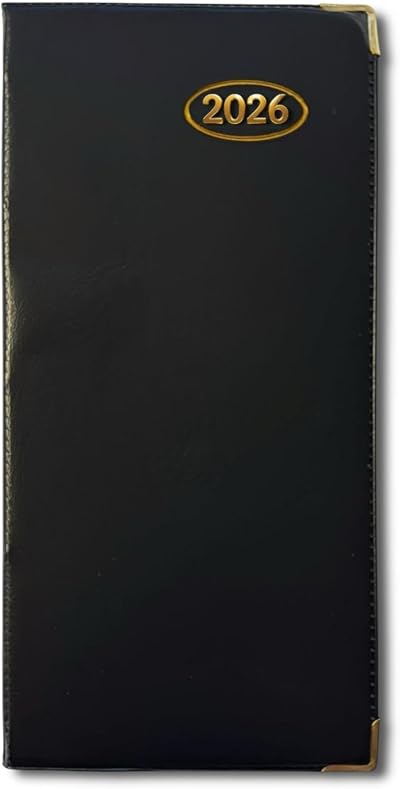 PaulStore 2026 Slim Line Week to View Padded Diary Black