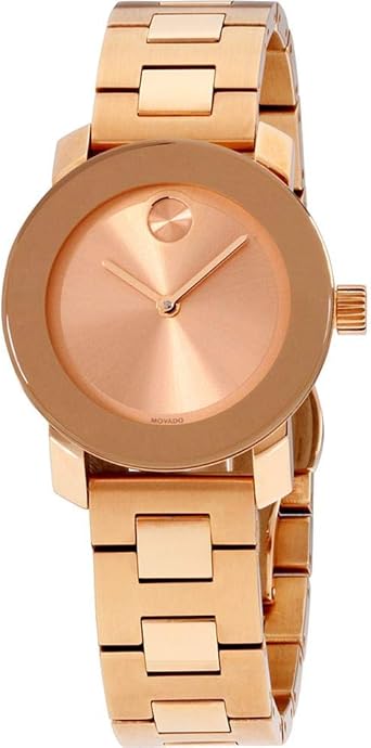 Movado Reloj de Mujer Cuarzo Suizo 30mm Correa de Acero Chapado Oro 3600435