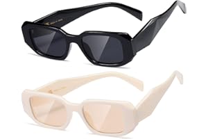 kimorn Rectangle Sunglasses for Women Men Trendy Retro Trendy Sun Glasses 90’s Vintage Square Frame K1307