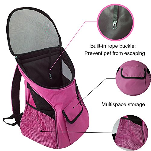 GAXmi Pet Carrier Backpack for Cats Small Dogs Portable Travel Bag Airline Approved Breathable Mesh Hands-free Adjustable Pet Holder Bag Lightweight Collapsible for Traveling Hiking Cycling - Thumbnail 5