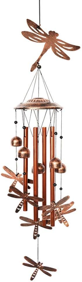 BLESSEDLAND Dragonfly Wind Chimes-4 Hollow Aluminum Tubes -Wind Bells and Dragonflies-Wind Chime with S Hook for Indoor and Outdoor : Garden & Outdoor