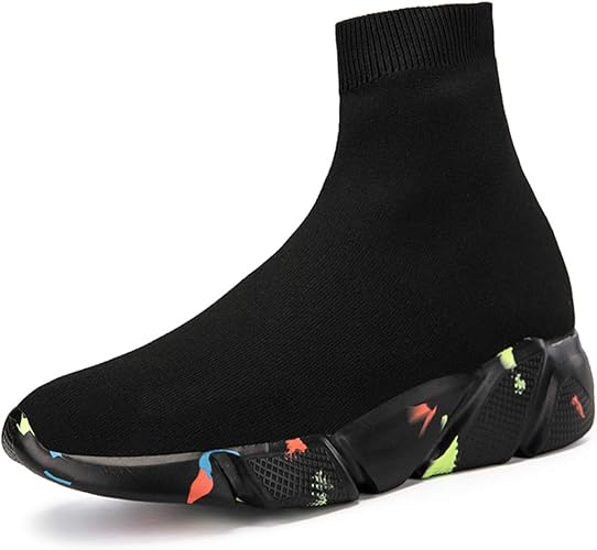 all black sock sneakers