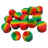 HSZ 50 pcs Silicone Oil Wax Concentrate Container Nonstick Storage Jar Vial Screw Top
