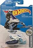 Hot Wheels 2017 HW Snow Stormers Snow Ride (Snow Mobile) 21/365, White and Light Blue