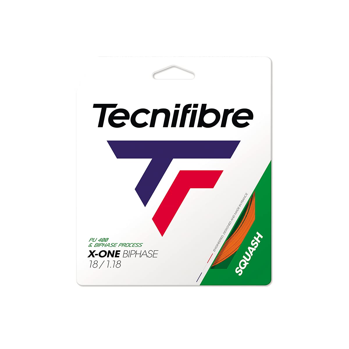 Tecnifibre X-One Biphase Squash String Orange 1.18mm - 10m Set