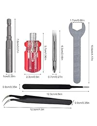 Kit de boquillas de impresora 3D y kit de limpieza y pinzas de destornillador y destornillador AFUNTA, Compatible con Anet A8, Creality CR 10, Duplicador, Kit de limpieza para boquillas de impresoras 3D, 0.2   0.3   0.4   0.5   0.6   0.8mm