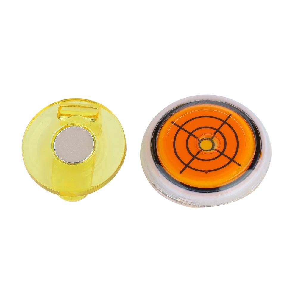 Dwawoo Ball Marker Hat Clip, Target Pattern Hat Clip Level Ball Marker Accessories(Yellow + Orange) Leisure Sport