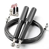 Rsvaimu Speed Jump Rope Fitness Skipping Exercise - Adjustable Cross Jump Rope Best for Boxing MMA Fitness Training, Crossfit, Men, Women and Kids Quality Rope
