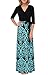 Zattcas Womens Maxi Dresses, Floral Print V Neck 3/4 Sleeve Long Maxi Dress …