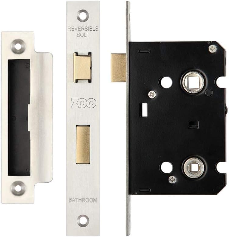 ZBC64SS 63mm Mortice Bathroom Lock Stainless Steel