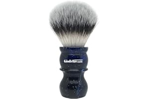 THE GOODFELLAS' SMILE The Goodfellas Smile Synthetic Shaving Brush (Blue Galaxy), Oversized 26 mm Brush Knot for a Fabulous Lather