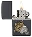 Zippo Skull with Crown Pocket Lighter, Black Matte