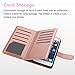 Dailylux iPhone 8 Case, iPhone 7 Wallet Case,Premium PU Leather+TPU inner shell Flip Case With 9 Card Slot Luxury Bling Cover for Apple iPhone 7/8 4.7 inch Women/Girls-Glitter Rose Gold