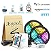 Wi-Fi Smart Phone & 24 Key Remote Controlled Music RGB LED Strip Light Kit, 12V 32.8Ft 300LEDs 5050 with Dimmer Timer, via Android IOS APP Alexa Google Home & IFTTT for Kitchen Patio Landscaping