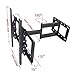 Sunyear Universal Full Motion Swivel 15 degree Tilting Articulating Single Arm TV Wall Mount Bracket for Smasung LG Sharp 32 inch to 60 inch LED LCD Plasma TVs with HDMI Cable