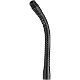 PATIKIL 8" Microphone Gooseneck, 5/8"-27 Thread Metal Universal Hose Flexible Arm Gooseneck Tube Extension for Multifunction DIY, Black
