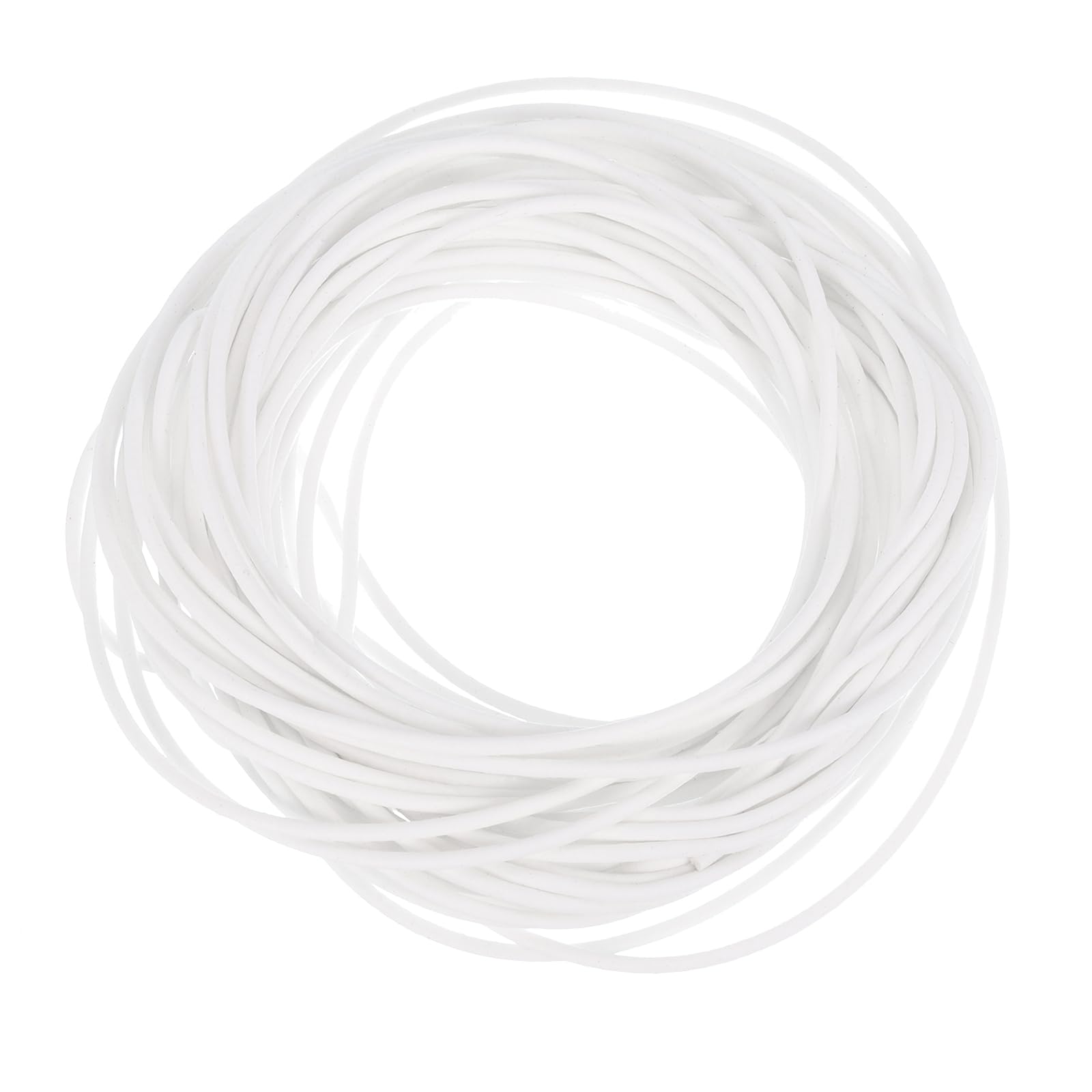 PATIKIL Silicone Foam Seal Strip, 10M(32.8Ft) 1.5mm(0.06") Dia Round High Density Solid Sponge Rubber Weather Stripping Cord for Sealing Gap Blocker Insulation, White