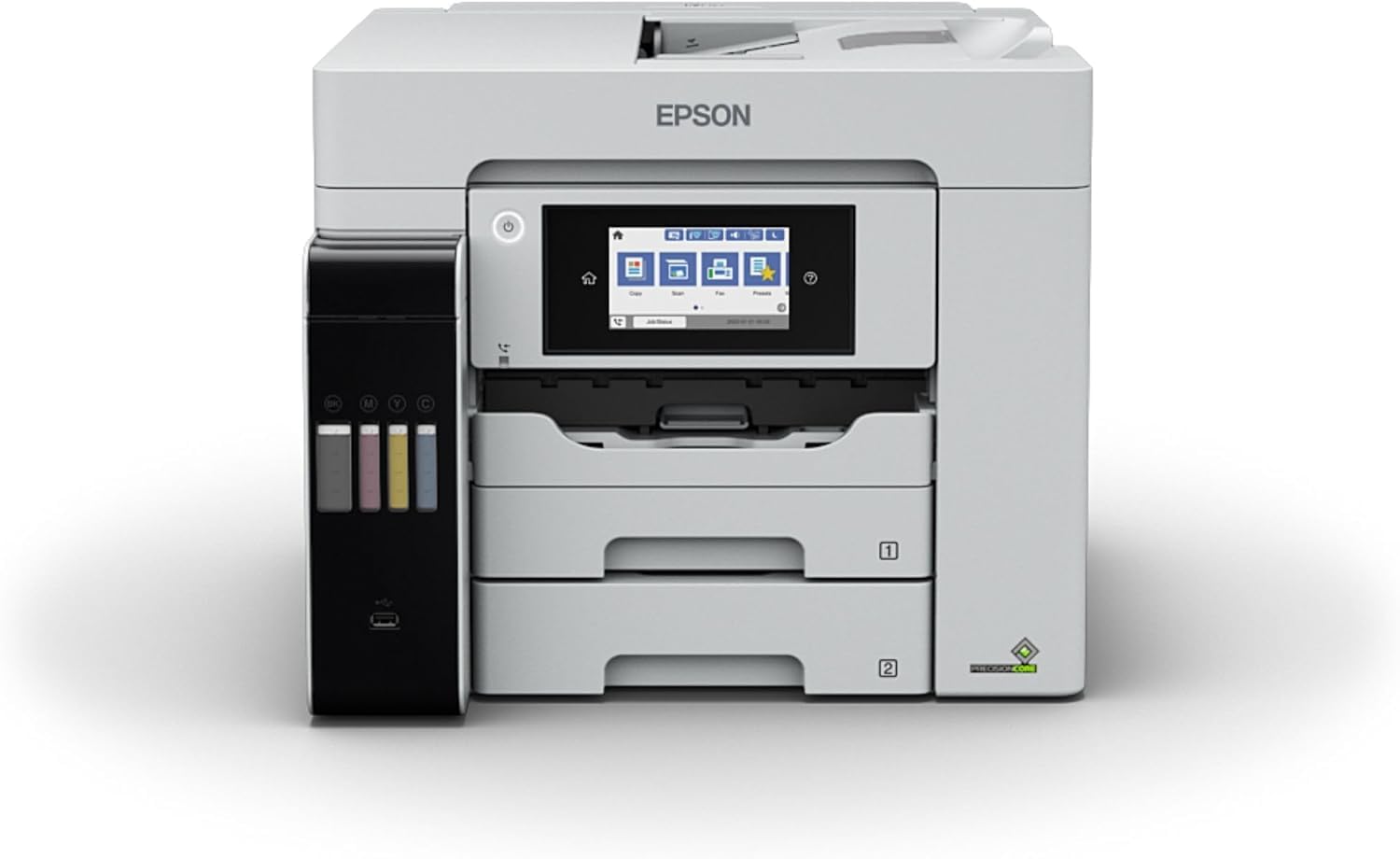 Epson EcoTank ET-5185 Ink Tank Printer | Small Office & Business Use | Wireless & Ethernet | A4 | Print, Copy, Scan, Fax | Double-Sided Printing | 6.1cm Touchscreen | ADF | PCL