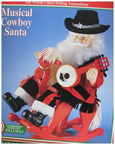 Telco Animated Musical Santa on Rocking Horse Christmas Figure