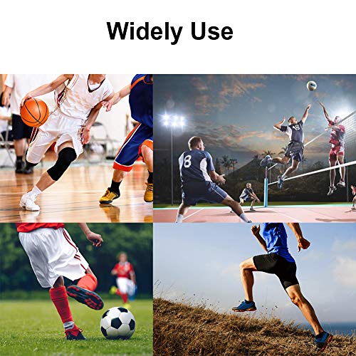 AITREASURE Knee Support Brace Breathable Compression Leg Sleeves with Side Stabilizers + Silicone Patella Gel Pad for Sports (One Pair)