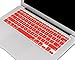 MOSISO Silicone Keyboard Cover Compatible with MacBook Air 13 inch A1466 A1369 2010-2017&Compatible with MacBook Pro 13/15 inch (with/Without Retina Display, 2015 or Older Version), Red