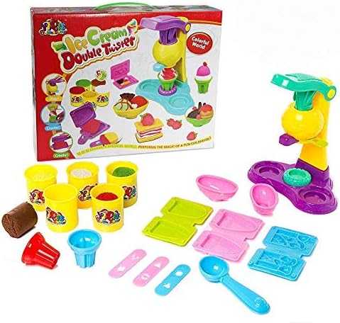 SKEIDO Children Play Modeling Dough Ice Cream Double Twister