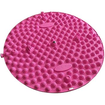 Round Foot Massager Therapy Mat Foot Massage Pad Shiatsu Sheet [Pink]