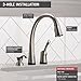 Delta Faucet Pilar Single-Handle Touch Kitchen Sink Faucet with Pull Down Sprayer, Soap Dispenser, Touch2O Technology and Magnetic Docking Spray Head, Stainless 980T-SSSD-DST