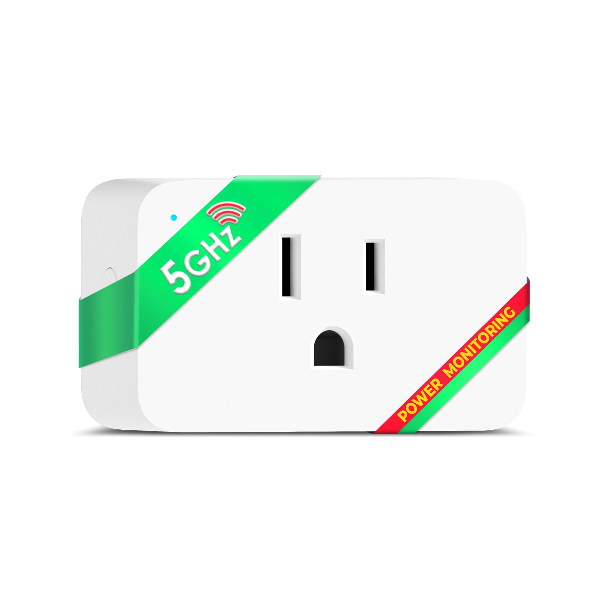 Photo 1 of NOUS Wi-Fi Smart Plug 15A, Dual-Band 2.4GHz & 5GHz, Energy Monitoring, Compatible with Alexa, Google Home, Tuya Smart App, Remote Control, Timer, Compact Design, Smart Outlet, 1 Pack