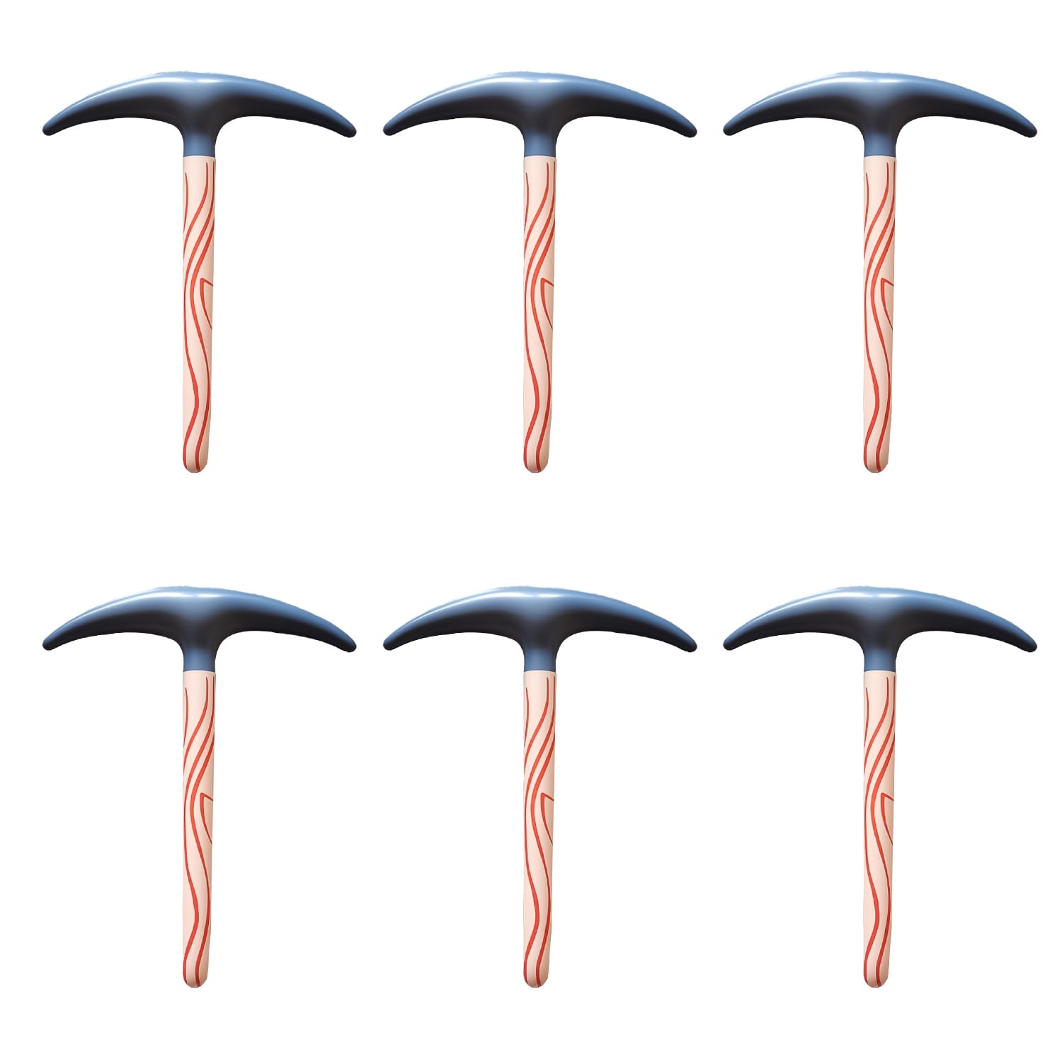 Bohue 6pcs Inflatable Pickaxe Toy Blow up Pickaxe Party Toy Pool Toys Fake Pickaxe Prop for Halloween Cosplay