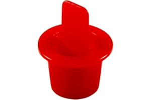 Caplugs ZCPT3Q1 Plastic Center Pull Tab Tapered Plug. CPT-3, PE-LD, Cap OD 0.56" Plug ID 0.428", Red (Pack of 100)