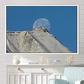 signwin Framed Canvas Wall Art Lunar Aerial Astronomy...