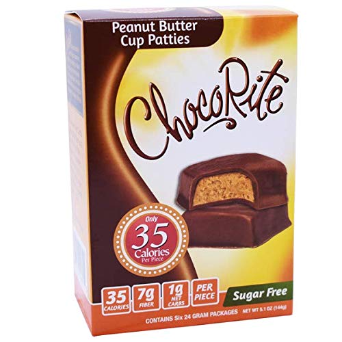 Chocorite High Protein Diet Bar Peanut Butter Cup Patties Low Calorie