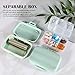 MOST ORIGINAL DESIGNM Small Cute Pill Case Traveling Vitamin Medications Organizer Removable Inner Divider Safe Plastic Material 6 Compartment Pill Box Green （Green）