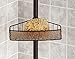 MetroDecor mDesign Bathroom Shower Tension Caddy for Shampoo, Conditioner, Soap - Sand/Bronze