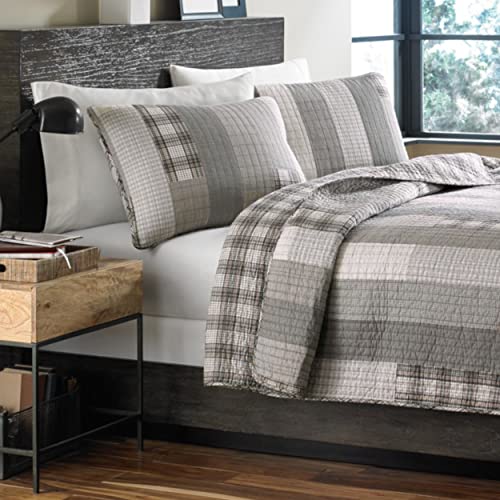 Eddie Bauer King Quilt Set, Cotton Reversible Bedding with Matching