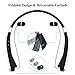 Bluetooth Headphones, Neckband Bluetooth Headset, Dostyle [30 Hours Playtime] Wireless Bluetooth Headphones w/Mic & Retractable Headset Compatible for All Cellphones Samsung & Android Phones (Blue)