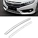 Rqing For Honda Civic 10th 2016 2017 2018 Chrome Front Lower Grill Grille Mesh Cover Trims -2PCS