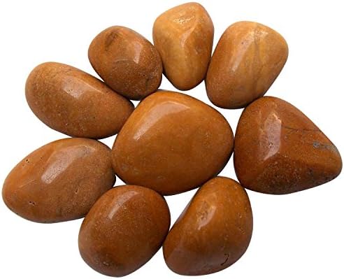 Prisha Yellow Jasper Pebbles (2.2 Lbs) Pebbles Glossy Home Decorative Stone