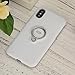ICONFLANG iPhone X Case, iPhone 10 Case, Ring Kickstand case 360 Degree Rotating Ring Drop Protection Shock Absorption case [Compatible with Magnetic Car Mount case] for iPhone X (2018) - White-Grey