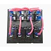 Iztoss-Splashproof-Waterproof-Rocker-Switch-Panel-Black-with-Red-LED-Indicators-for-Boat-Marine-Bridge-Control-Push-Button-Circuit-Breakers-Overload-Protected-12v-24v