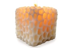 NINEXY 3D Silicone Honeycomb Candle Mold Square Soap Mould for Homemade Beeswax Candle,Soap,Lotion Bar,Fondant,Polymer,Clay,Candy,Cake Decoration