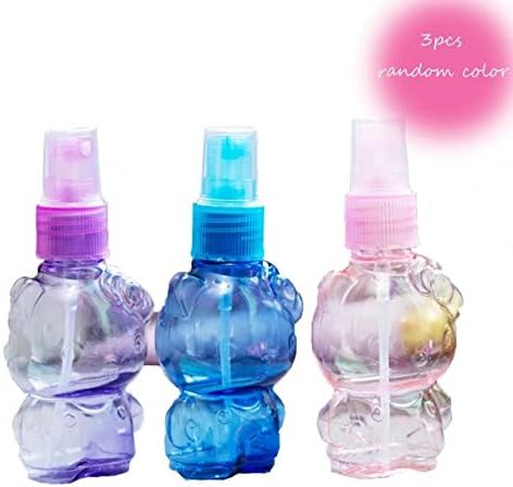 Garrelett 3 of Pack 1.7 Oz Cartoon Transparent Plastic Spray Bottle Atomizer Refillable Lotion Container with Fine Mist Sprayer for Outdoor Traveling Random Color