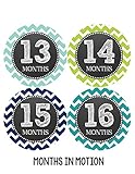 Months in Motion 072 Monthly Baby Stickers Baby Boy Month 1-12 Milestone Age (Months 13-24)