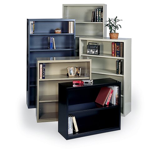 Edsal EBC42TN Welded Steel Bookcase, PreAssembled, 3 Shelves, 36" W x