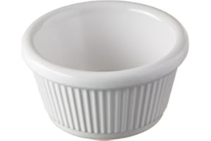 Winco Fluted Ramekins, 2-Ounce, White, 12-Pieces