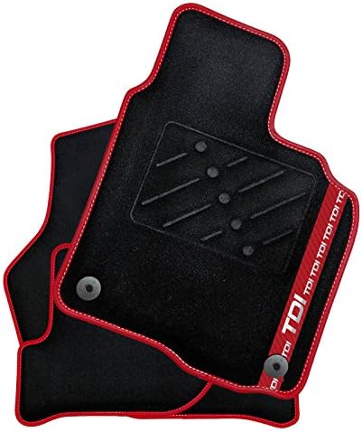 Fully Tailored Car Mats + Red TDI Stripe (2215)
