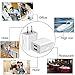 USB Wall Charger 2.1A Dual USB Charger Adapter Quick Charger for iPhone X 8/7/6 Plus SE/5S/4S,iPad, iPod, Samsung Galaxy S7/S6/S5 Edge, LG, HTC, Huawei, Moto, Kindle and More (White)