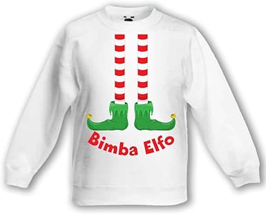 Idee Regalo Natale Bimba 4 Anni.Felpa Bimbo Bambino Idea Regalo Di Natale Bimba Elfo Bianca Femminuccia 3 4 Anni Amazon It Abbigliamento