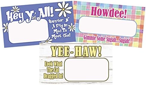Southern Party Name Tags/Name Badge Writable Stickers! Delicious Dixie Tags That Ignite Conversation Y'all! (30 Pack)